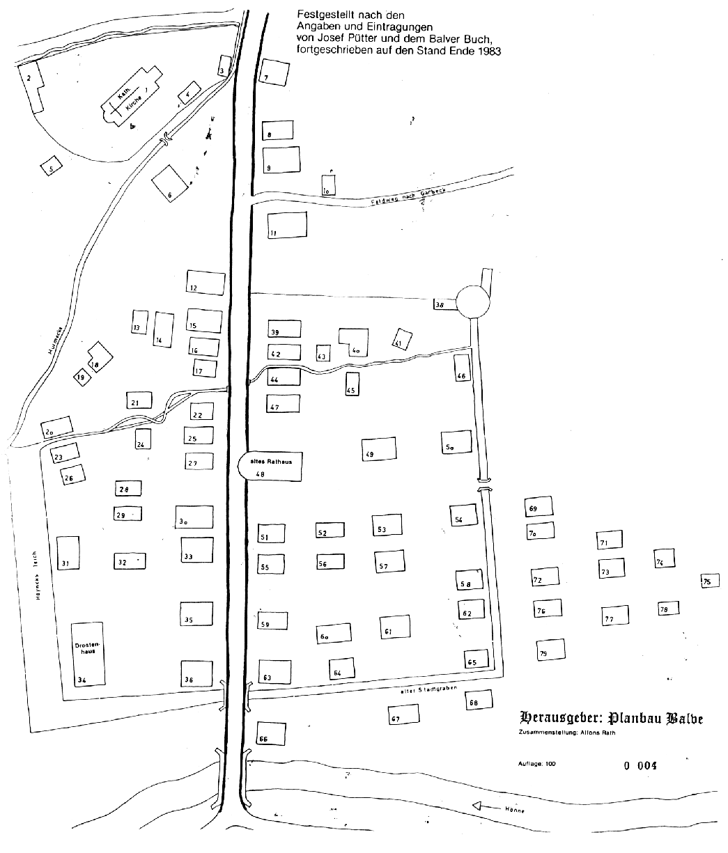 Versuch einer Eigentmer- bzw. Besitzerfeststellung der Gebude in Balve 1805